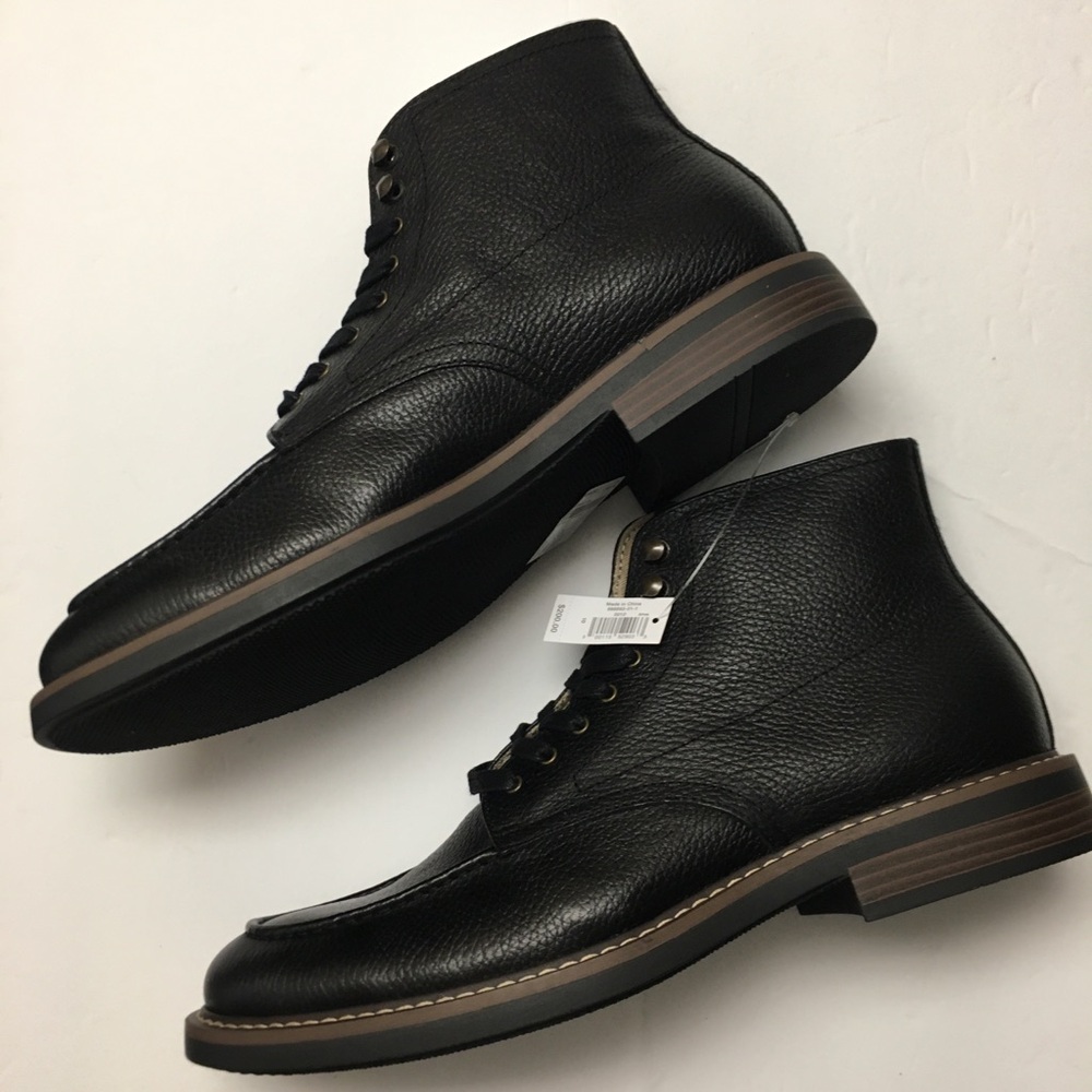 Banana Republic Moc - Toe Leather Boot NEW Size 10 Brown Black - Picture 6 of 9